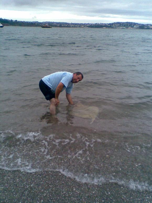 Pete Davies with his 33lb Blonde Ray