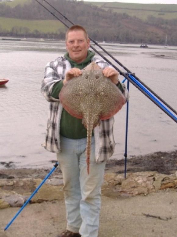 Tim Birds 10lb Thornback from River Dart - Feb 2008